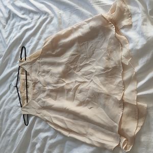 Sleeveless Open Draped Back Blouse